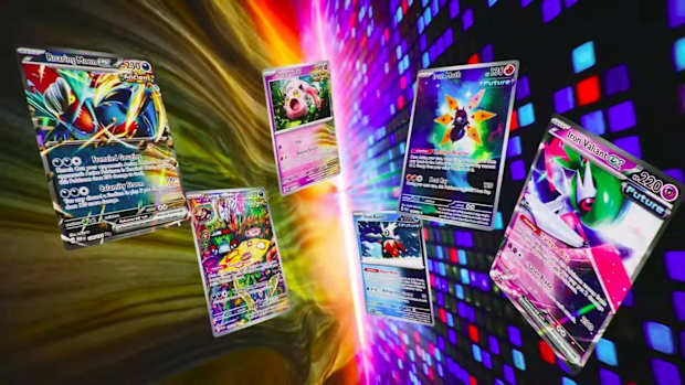 cards from pokemon tcg set paradox rift